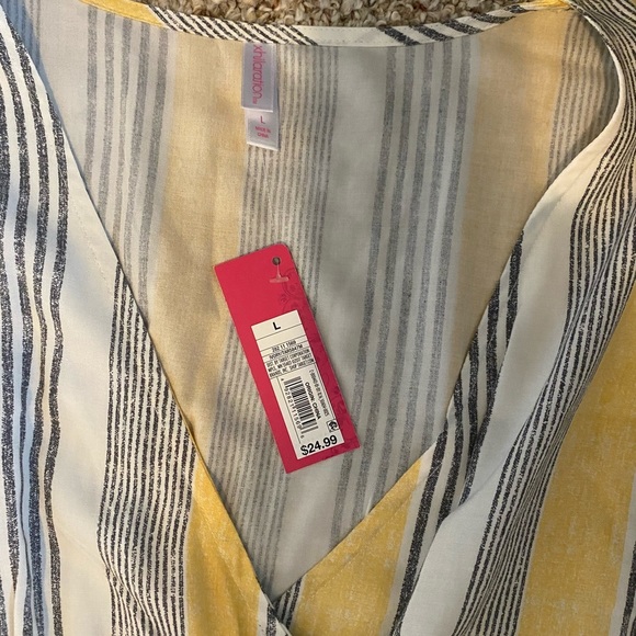 Cute Yellow Stripe Dress - Picture 2 of 6